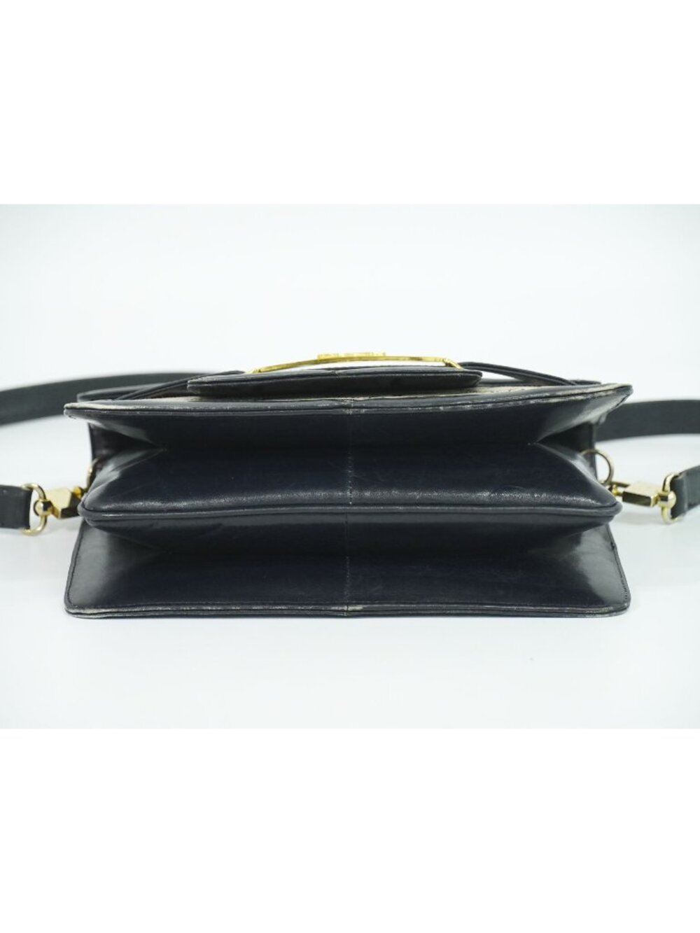 ★SOLD★ Celine C Sulky Carriage Shoulder Bag Pochette Canvas Navy - Picture 3 of 9